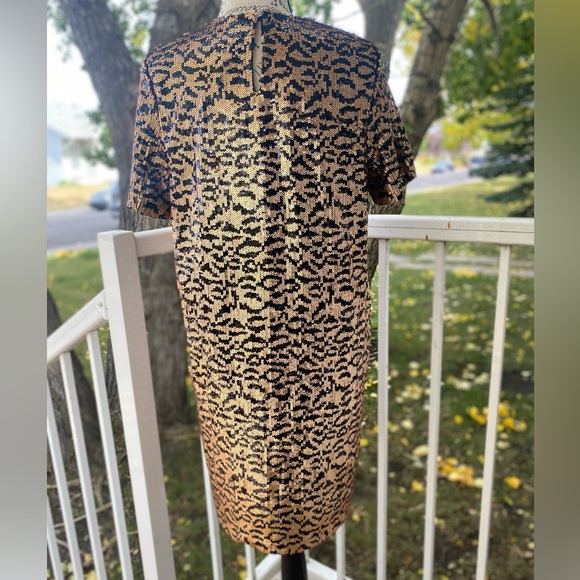 Zara Slip on Leopard sequin dress - Picture 6 of 13